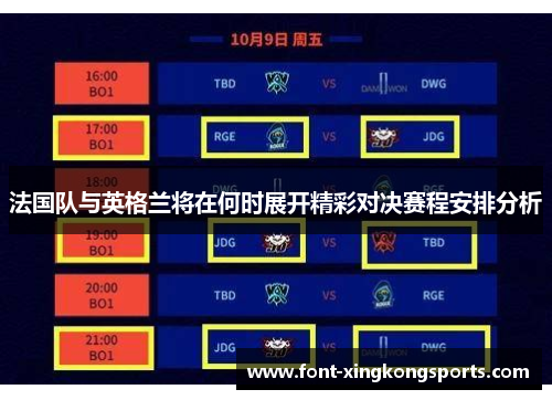 法国队与英格兰将在何时展开精彩对决赛程安排分析